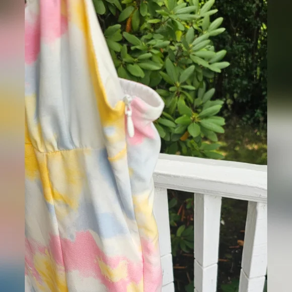 Multicolor Asymmetrical Spaghetti Strap Dress - Picture 10 of 16